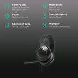 JBL Quantum 100 JBLQUANTUM100WHT Over-Ear Wired Gaming Headphone with Mic, Black