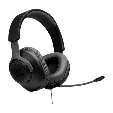 JBL Quantum 100 JBLQUANTUM100WHT Over-Ear Wired Gaming Headphone with Mic, Black