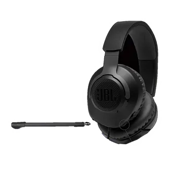 JBL Quantum 100 JBLQUANTUM100WHT Over-Ear Wired Gaming Headphone with Mic, Black
