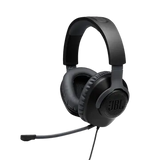 JBL Quantum 100 JBLQUANTUM100WHT Over-Ear Wired Gaming Headphone with Mic, Black