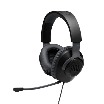 JBL Quantum 100 JBLQUANTUM100WHT Over-Ear Wired Gaming Headphone with Mic, Black