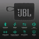 JBL Go 3 4.2W Portable Bluetooth Speaker, Black
