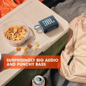 JBL Go 3 4.2W Portable Bluetooth Speaker, Blue