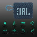 JBL Go 3 4.2W Portable Bluetooth Speaker, Blue