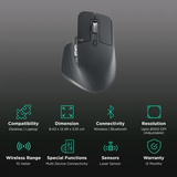 logitech MX Master 3S Rechargeable Wireless Laser Performance Mouse