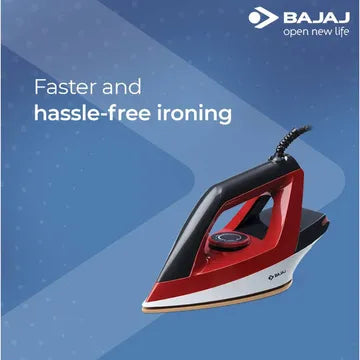 BAJAJ Splendora 1100 Watts Dry Iron (Swivel Cord, 440314, Red/Black)