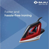 BAJAJ Splendora 1100 Watts Dry Iron (Swivel Cord, 440314, Red/Black)