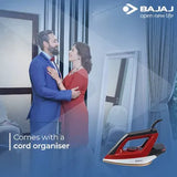 BAJAJ Splendora 1100 Watts Dry Iron (Swivel Cord, 440314, Red/Black)