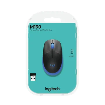 Logitech M190 Wireless Optical Mouse (Blue)