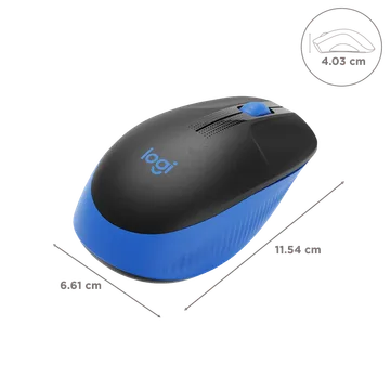 Logitech M190 Wireless Optical Mouse (Blue)