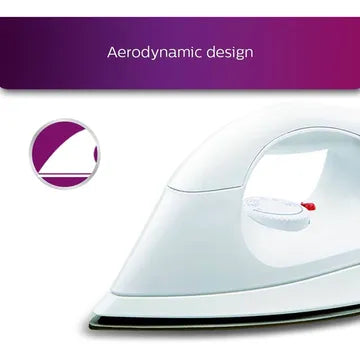 PHILIPS 1000 Watts Dry Iron (Light Indicator, HI114/28, White)