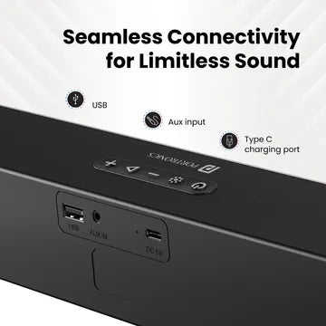PORTRONICS DECIBEL 23 16W Bluetooth Soundbar (HD Stereo Sound, Black)