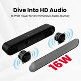 PORTRONICS DECIBEL 23 16W Bluetooth Soundbar (HD Stereo Sound, Black)