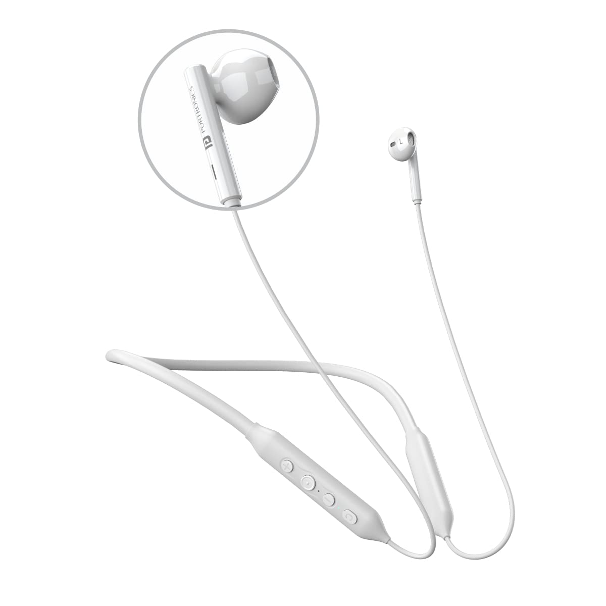 Portronics Harmonics Z5 Wireless Bluetooth Stereo Headset , White