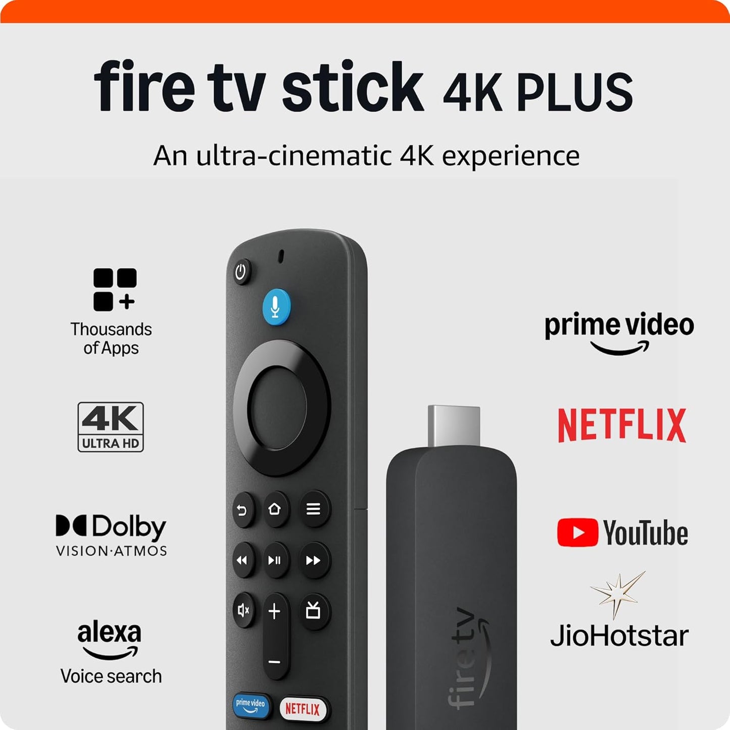 amazon Fire TV Stick 4K plus (newest model), Alexa Voice Search