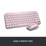 Logitech MX Keys Mini Minimalist Wireless Illuminated Keyboard, Rose
