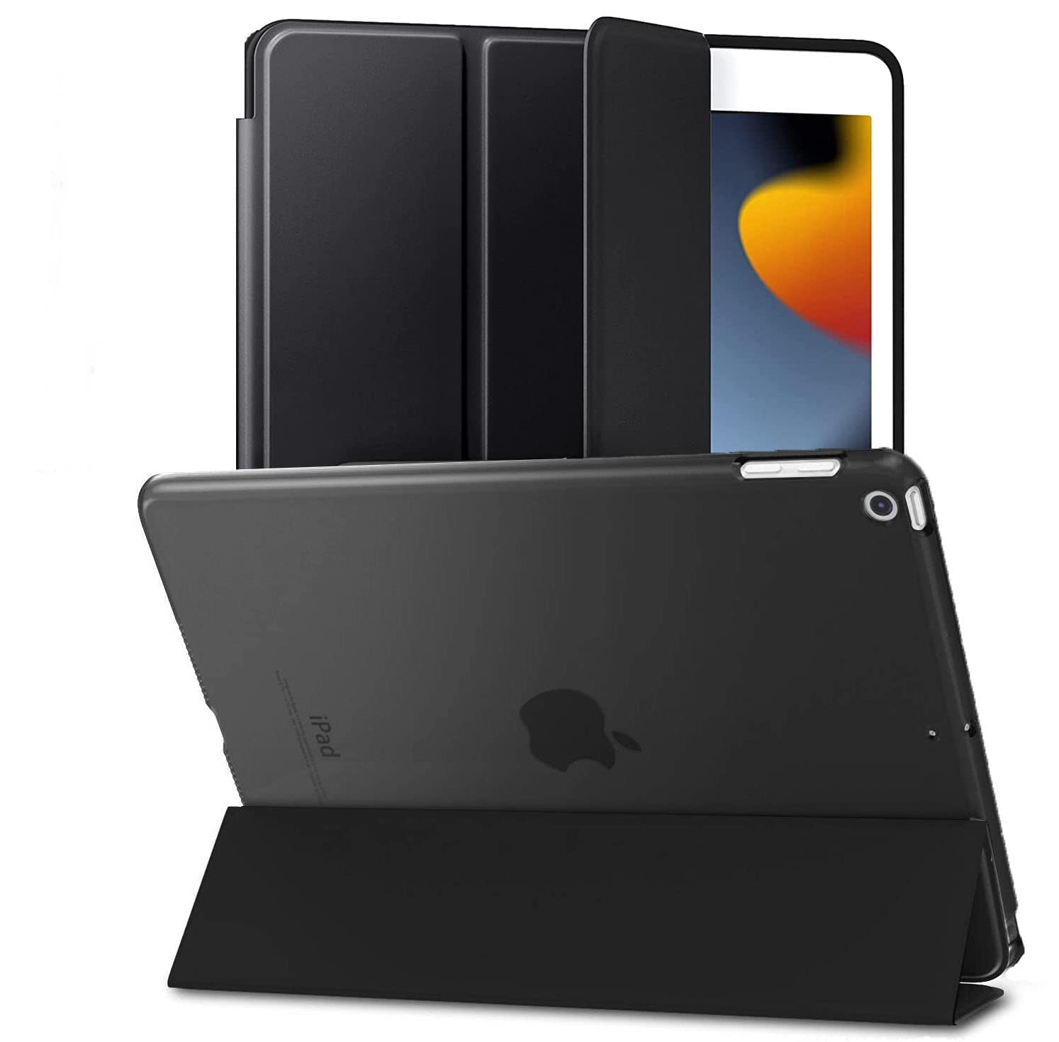 Smart Flip Case Cover for Apple iPad 9.7 inch Air 1 Air 2 5th/6th Generation, Black