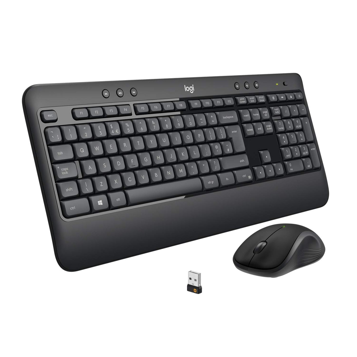 Logitech MK540 Wireless Keyboard and Mouse Set for Windows, Black