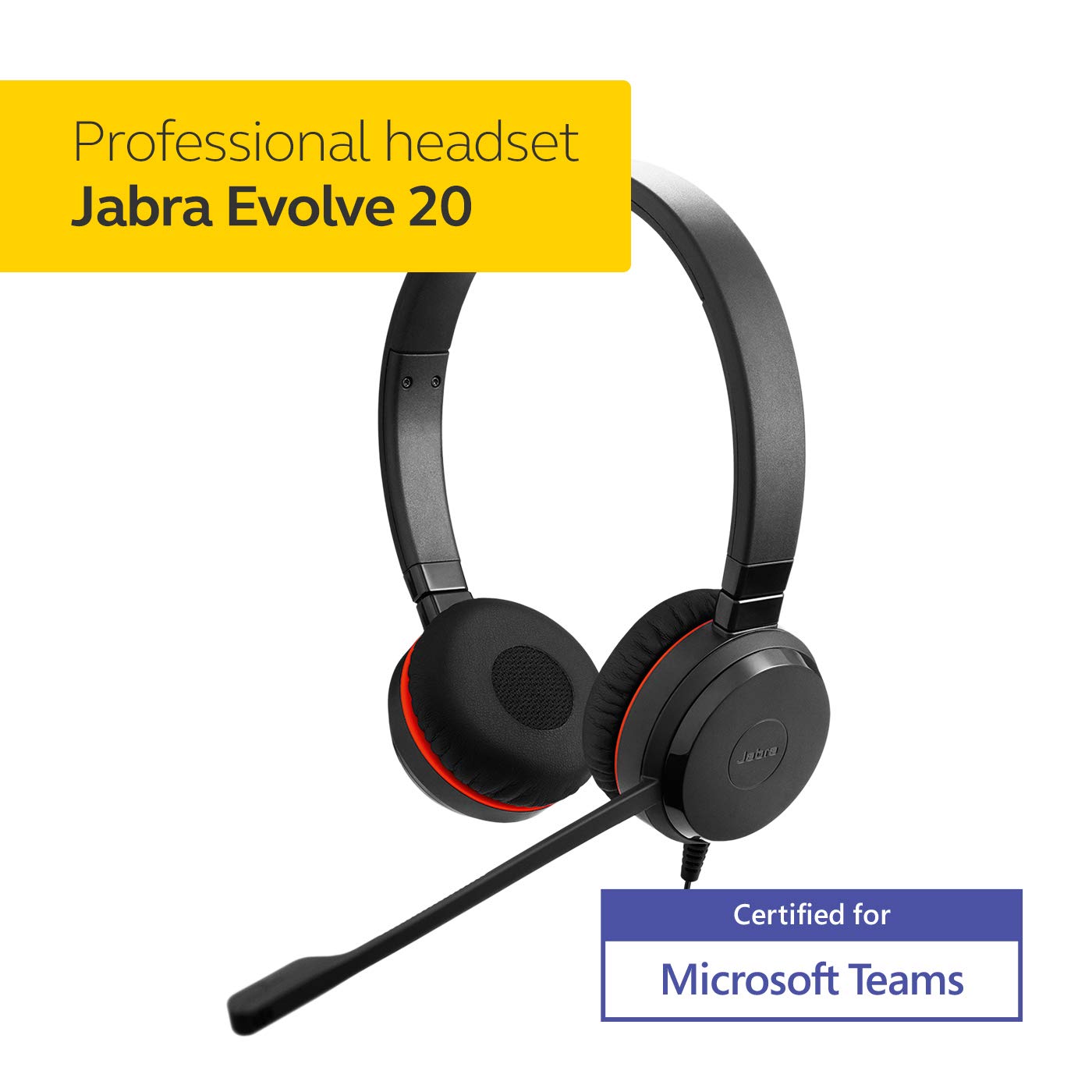 Jabra Jabra Evolve 20 Wired On Ear hEadphones with microphone black
