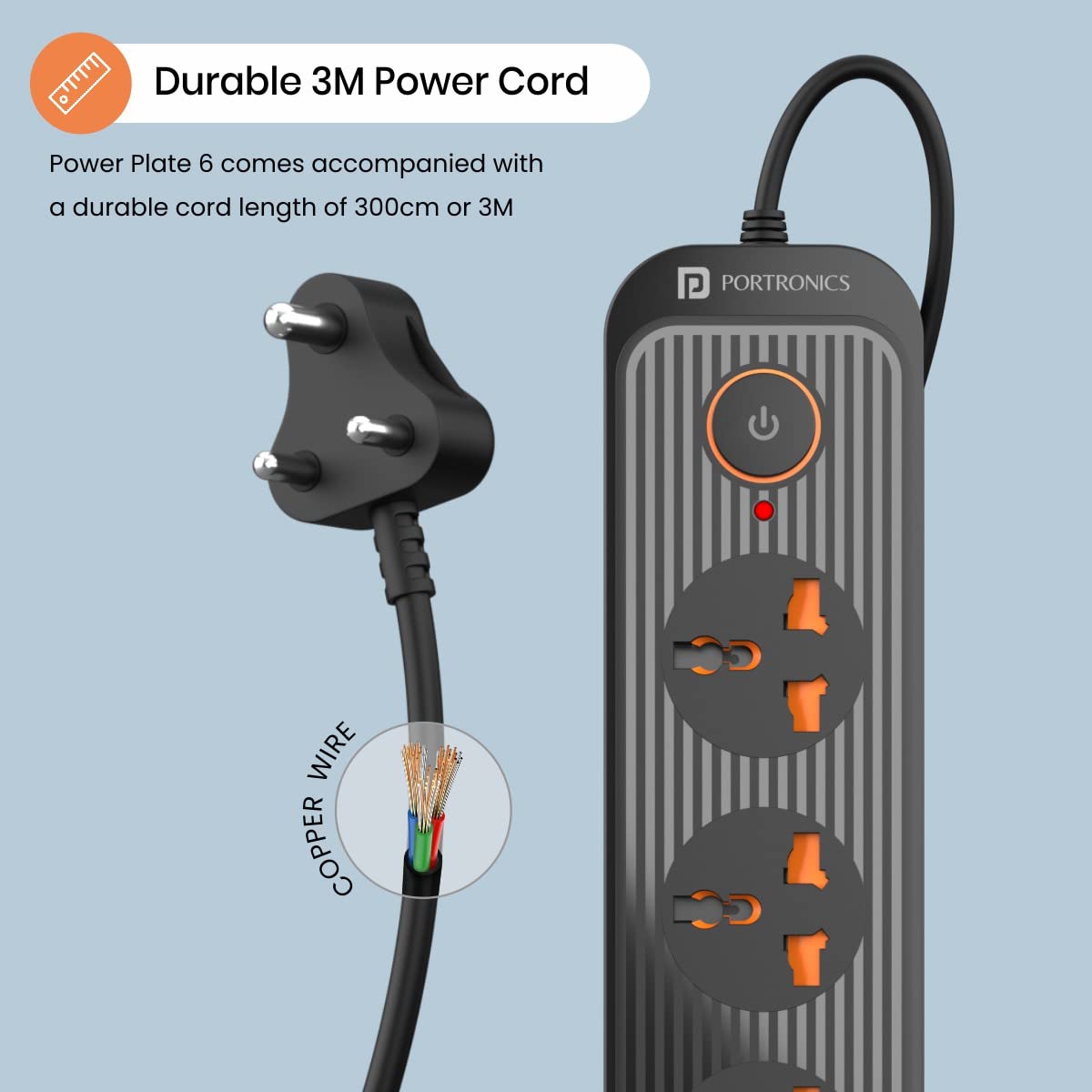 Portronics Power Plate 6 Extension Board