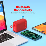 Portronics Breeze 4 Portable 5W Bluetooth Speaker with Mic, Red