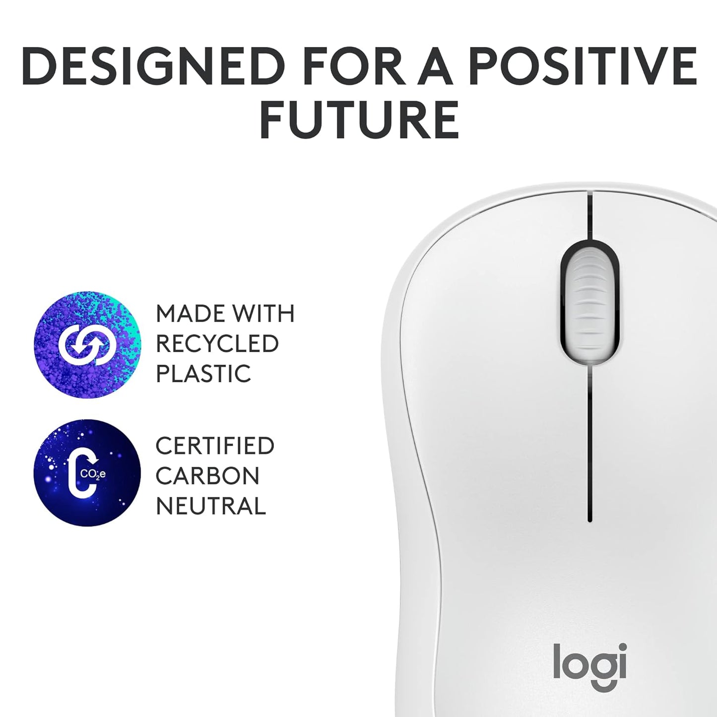 Logitech M240 Silent Bluetooth Mouse, Off-white