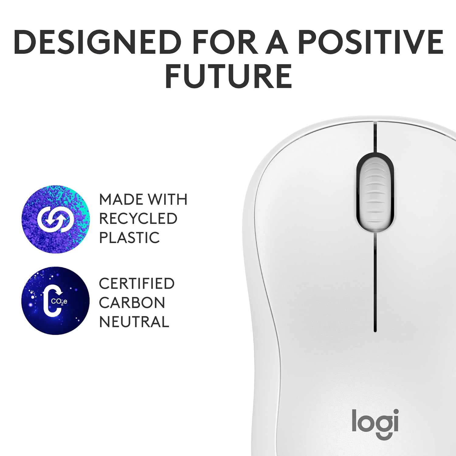Logitech M240 Silent Bluetooth Mouse, Off-white