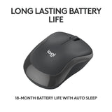 Logitech M240 Silent Bluetooth Mouse, Graphite