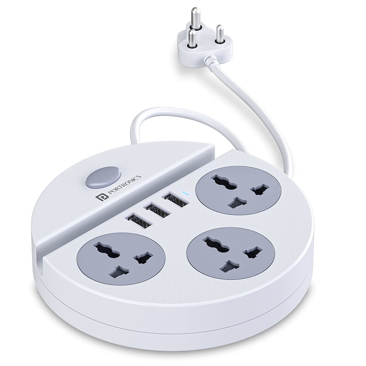 Portronics Power Plate 5 1500W Power Converter, White
