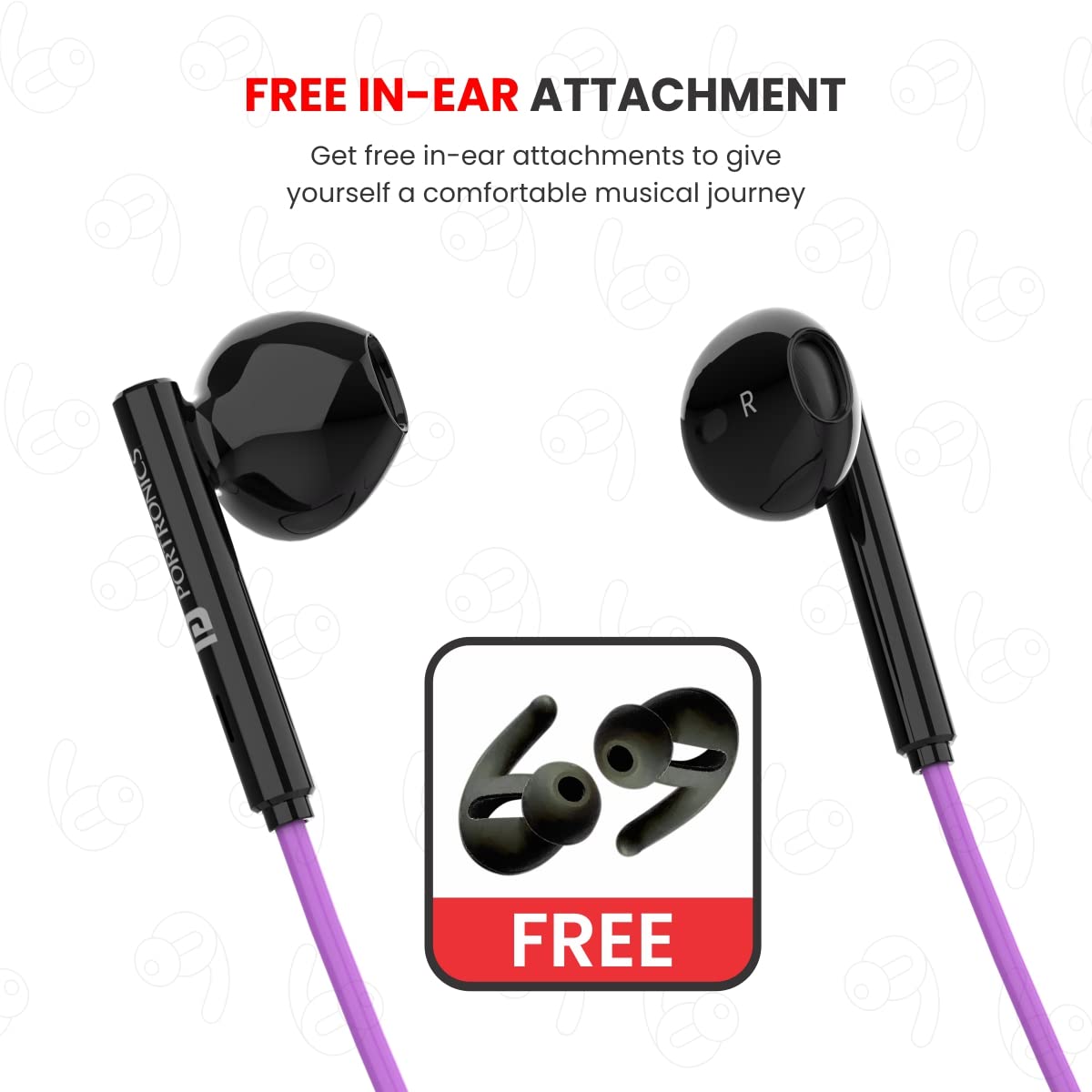 Portronics Harmonics Z5 Wireless Bluetooth Stereo Headset , Purple
