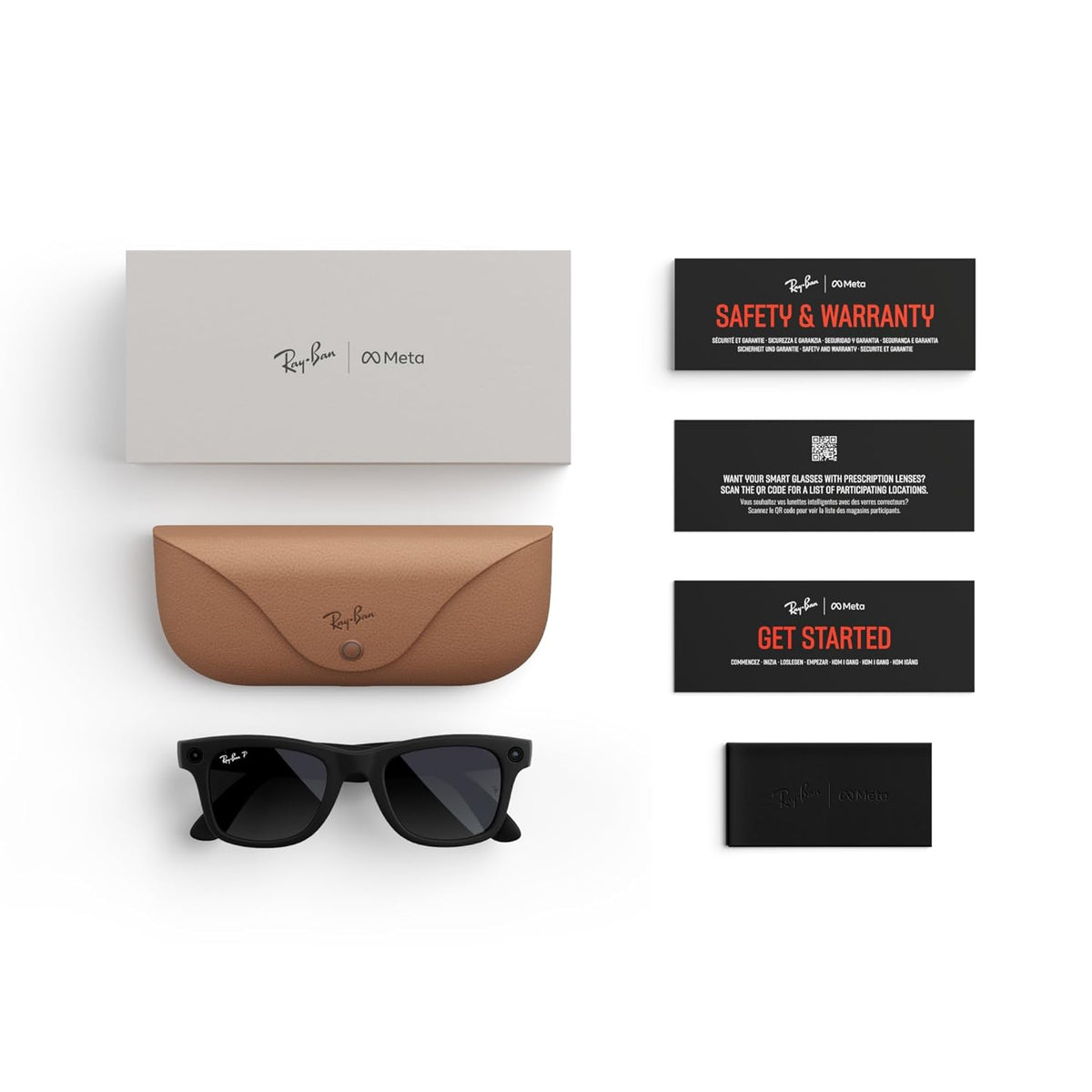 Ray-Ban Meta Gen-1 AI Smart Glasses for Men & Women-Matte Black