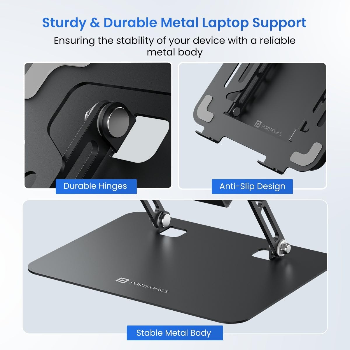 Portronics My Buddy K3 Pro Laptop Stand with Adjustable