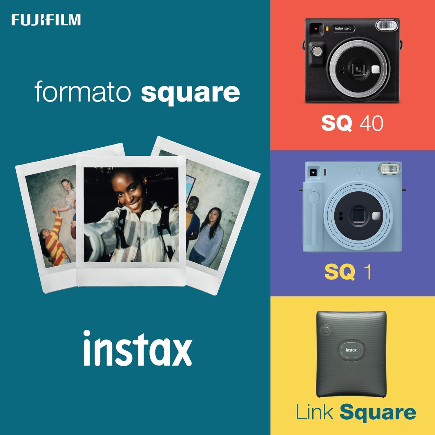 Instax Square Link Instant Photo Printer - Midnight Green