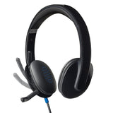 Logitech H540 Stereo Wired On Ear Headphones, Black