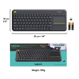 Logitech K400 Plus Wireless Touch TV Keyboard - Black