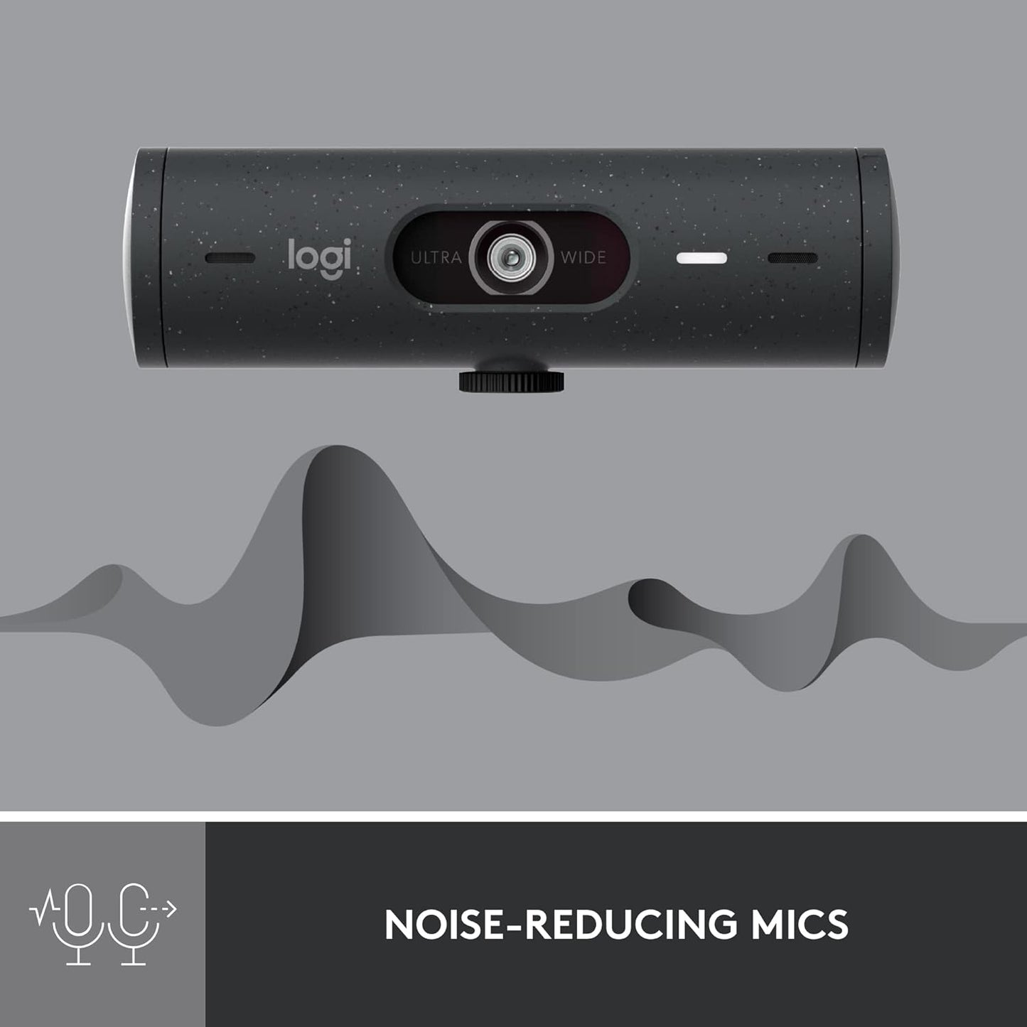 Logitech Brio 500 Full HD Webcam with Auto Light Correction, Graphite