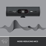 Logitech Brio 500 Full HD Webcam with Auto Light Correction, Graphite