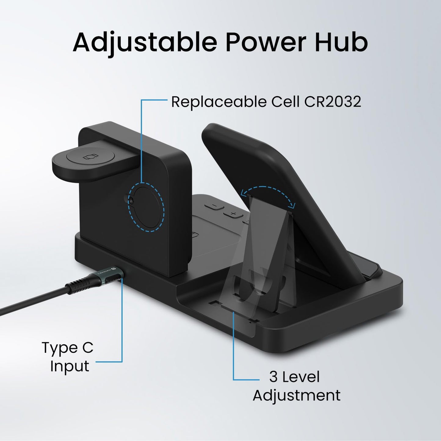 Portronics Bella 15 W 3 in 1 Wireless Charger