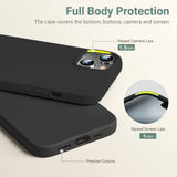 Liquid Silicone Case compatible with iPhone 13, Black