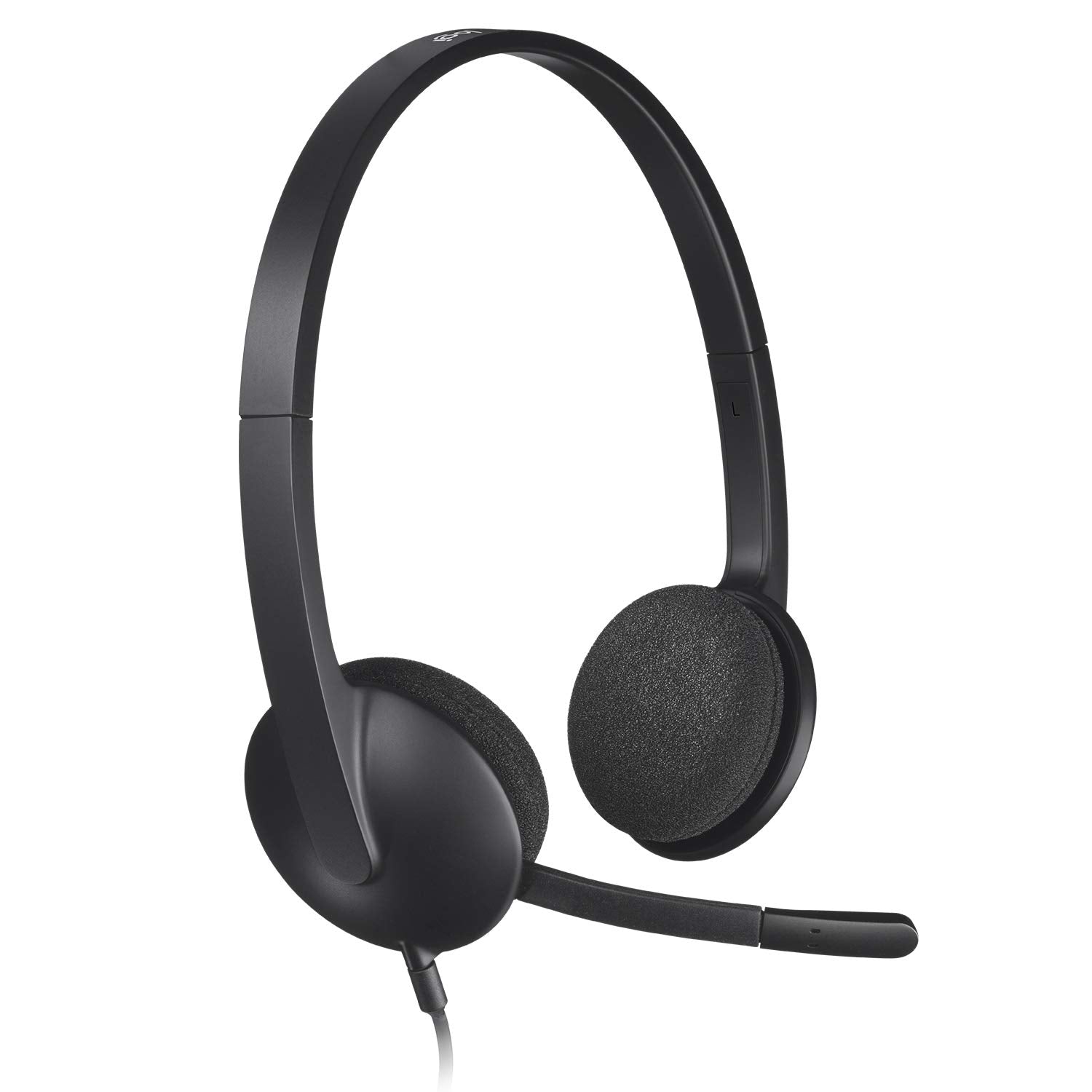 Logitech H340 Stereo Wired Over Ear Headphones, Black