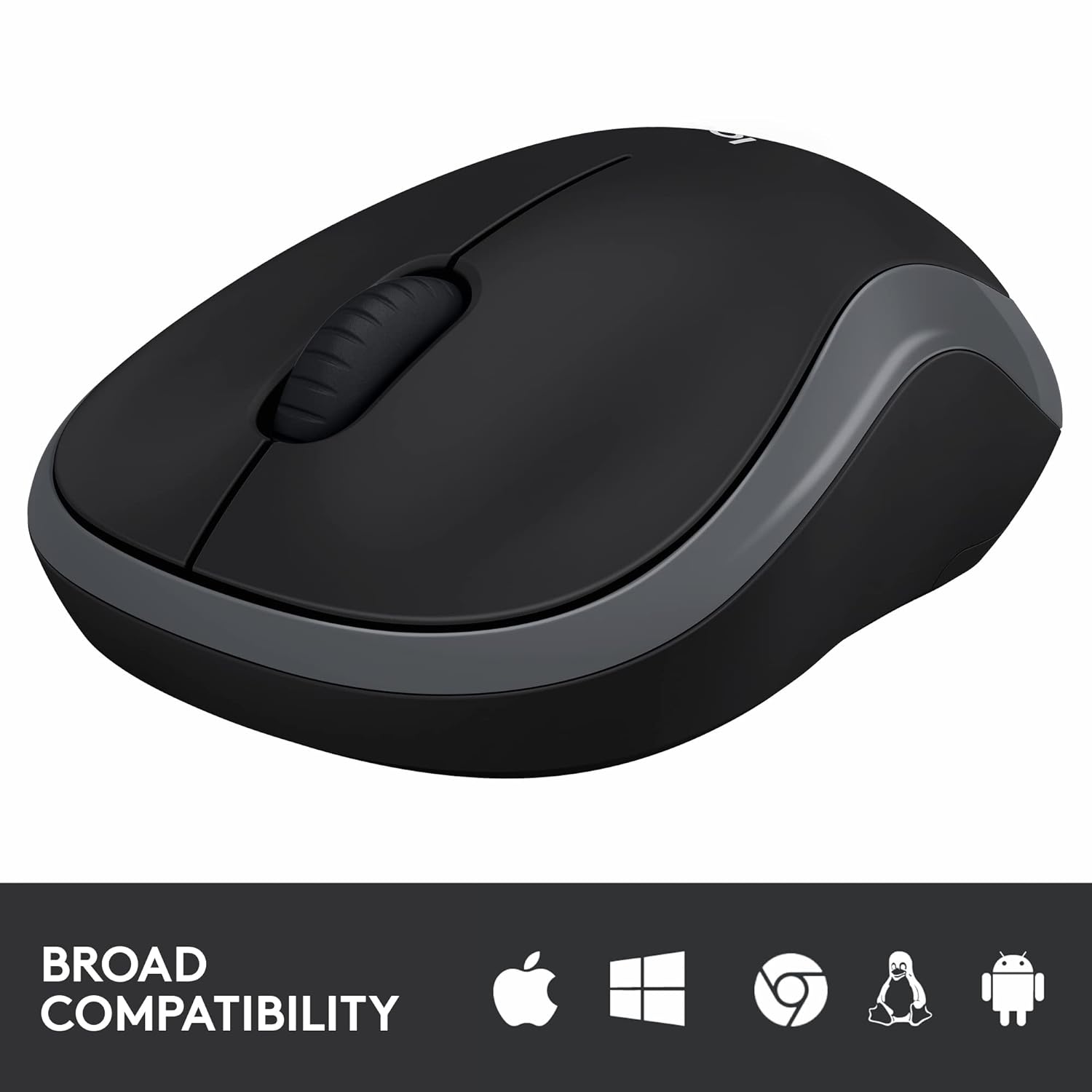 Logitech M185 Wireless USB Mouse, Grey