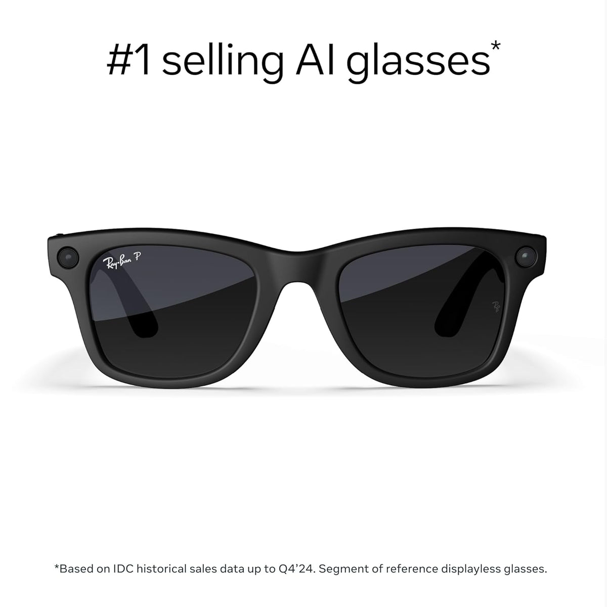 Ray-Ban Meta Gen-1 AI Smart Glasses for Men & Women-Matte Black