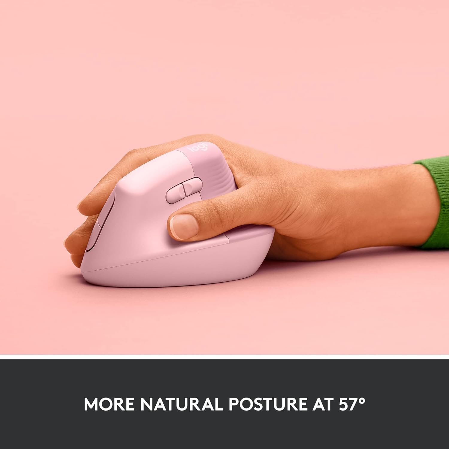 Logitech Lift Vertical Ergonomic Mouse- Rose