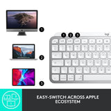 Logitech MX Keys Mini Minimalist Wireless Illuminated Keyboard, Pale Grey
