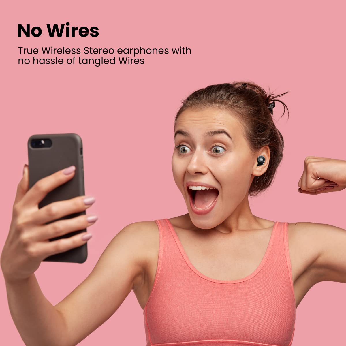 PORTRONICS Harmonics Twins S3 POR 1652 TWS Earbuds, Black