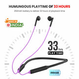Portronics Harmonics Z5 Wireless Bluetooth Stereo Headset , Purple