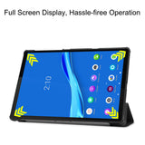 Smart Trifold Hard Back Flip Case Cover for Lenovo Tab M10, Black