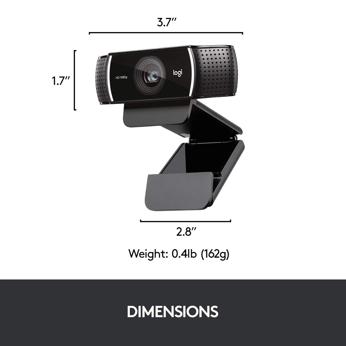 Logitech C922 Pro Stream Webcam, , Black
