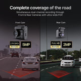 Qubo Car Dashcam Pro 2.7K Dual Channel