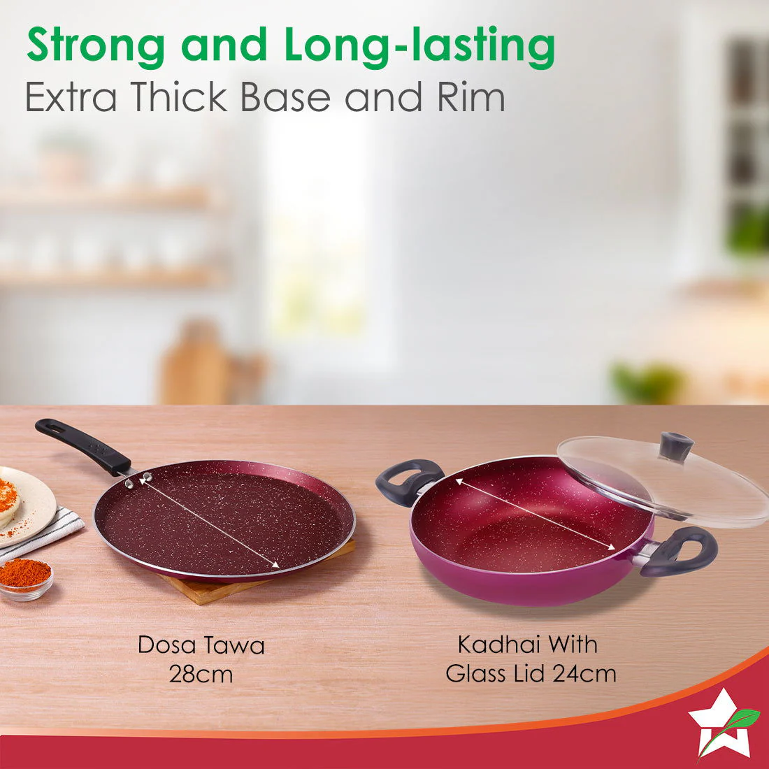 Wonderchef Bandhan Non-stick Cookware 3 Pc. Set